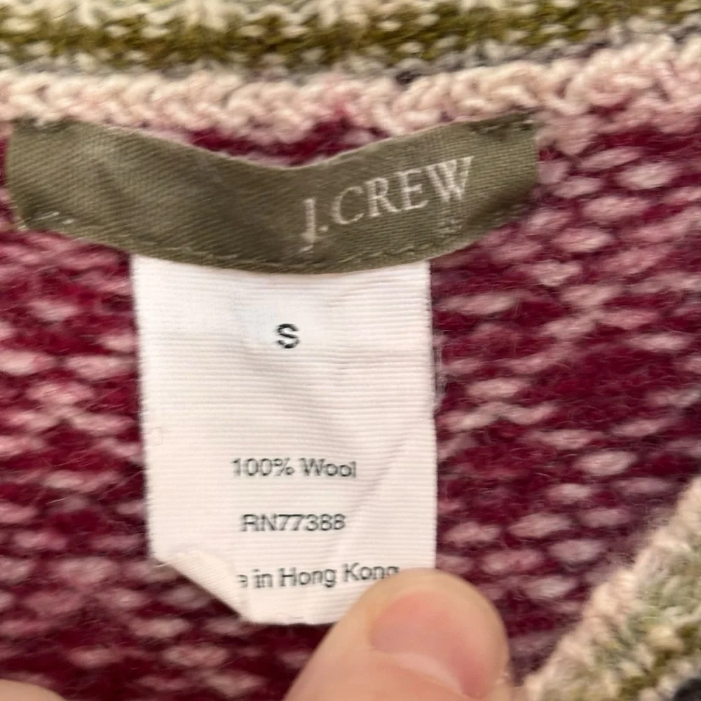 J. Crew Fair Isle 100% Wool Sweater – Women’s Sz Small